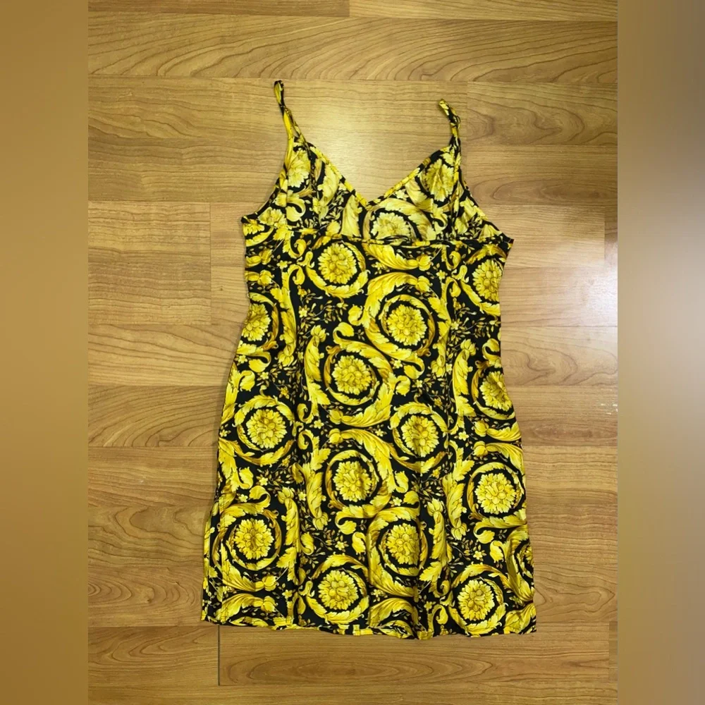 Versace Barocco Silk Pajama Slip Medium